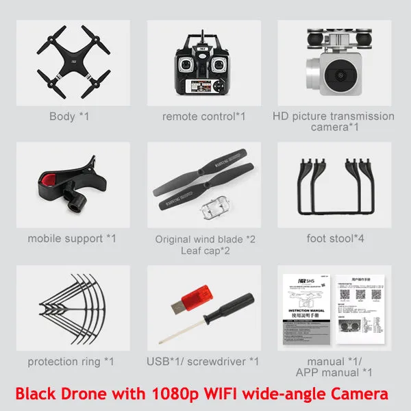 SH5H Quadcopter FPV Drones With Camera HD Quadcopter With WIFI Camera RC Helicopter Remote Control Toys