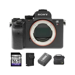 Sony Alpha a7R II Mirrorless Digital Camera   2 Batteries, 16GB Card Bundle