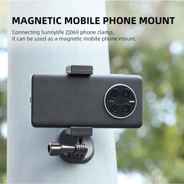 Sunnylife ZJ554 Magnetic Wearable Neck Phone Action Camera  Holder (Black)