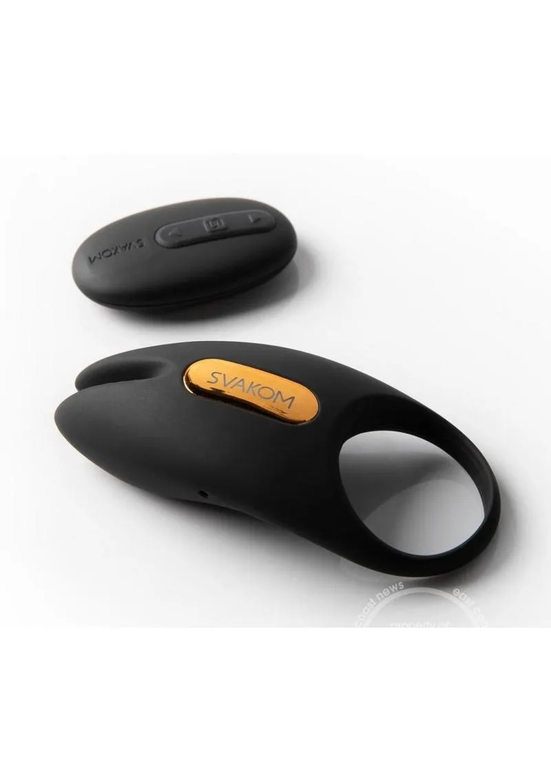 Svakom Winni 2 Silicone App Compatible Penis Ring with Remote Black/Gold