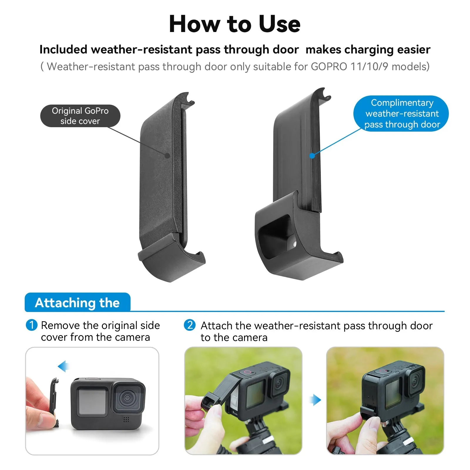 TELESIN 10000mAh Powerful Rechargeable Selfie Stick with USB-C Charging Cable for Cameras/ Phones