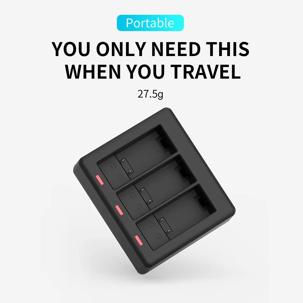 TELESIN 3 Slots Charger for GoPro Hero 9/10/11/12