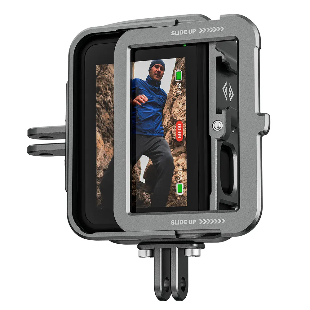 TELESIN Metal Cage Vertical Frame for GoPro 12/11/10/9
