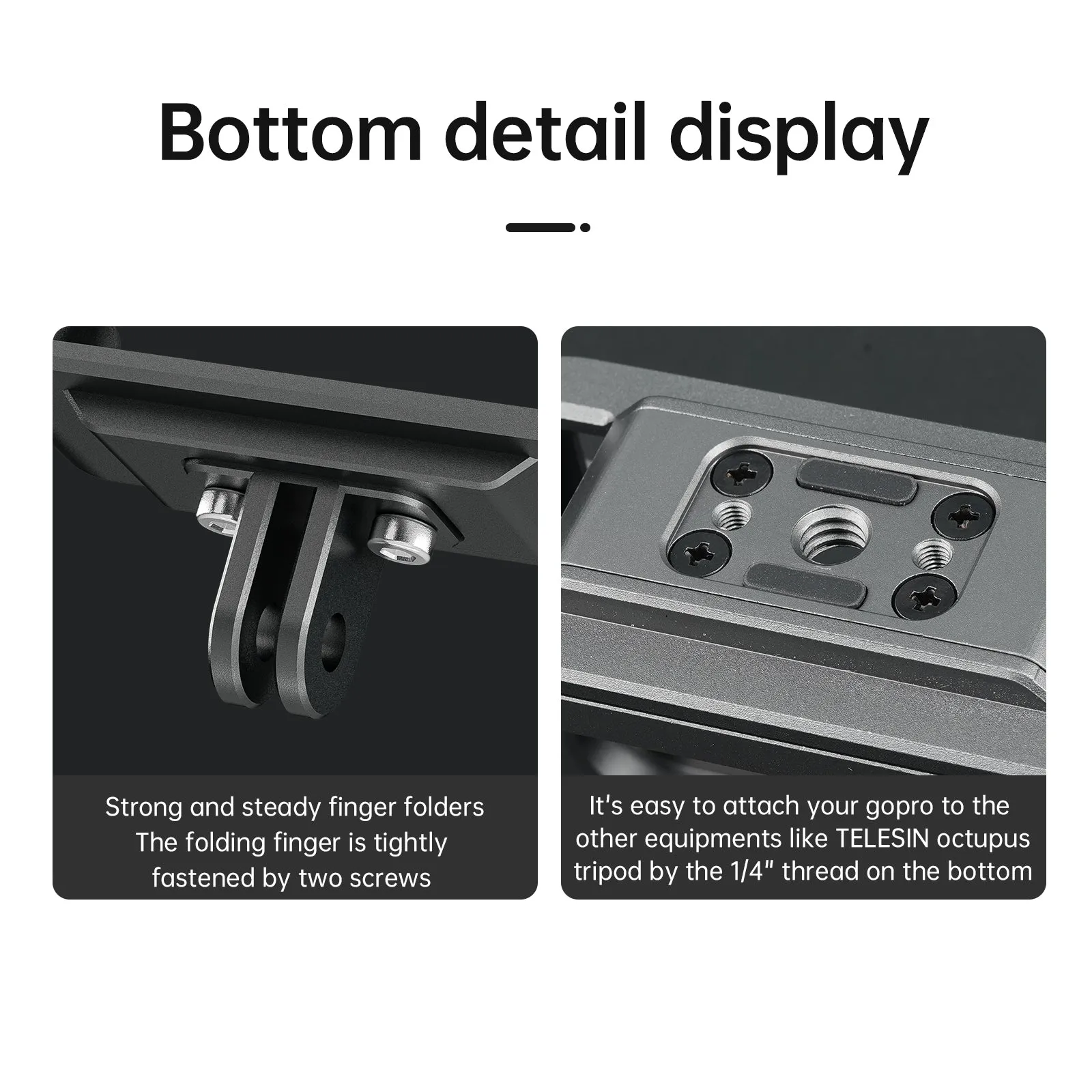 TELESIN Metal Cage Vertical Frame for GoPro 12/11/10/9