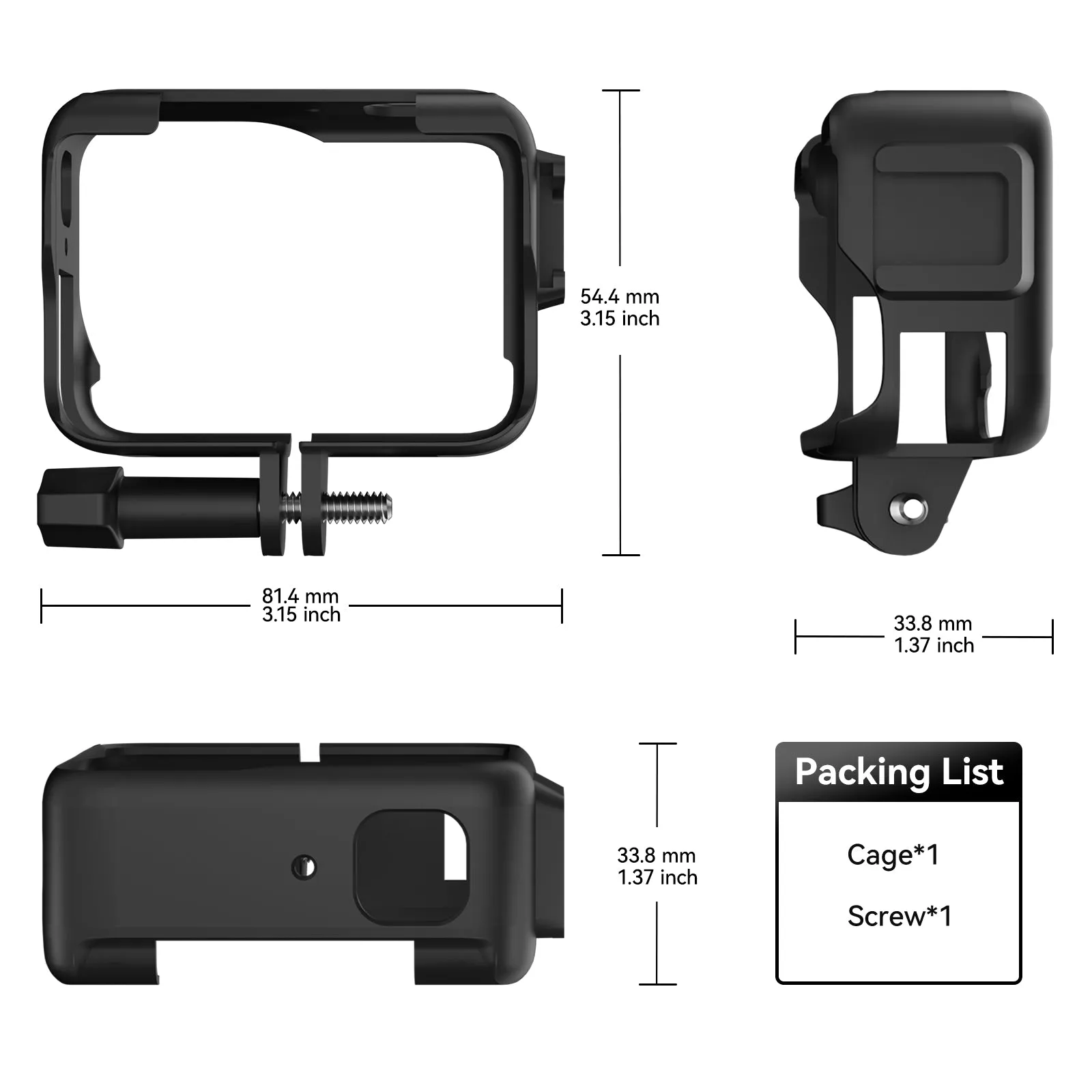 TELESIN Plastic Rabbit Cage Frame for Insta360 Ace Pro