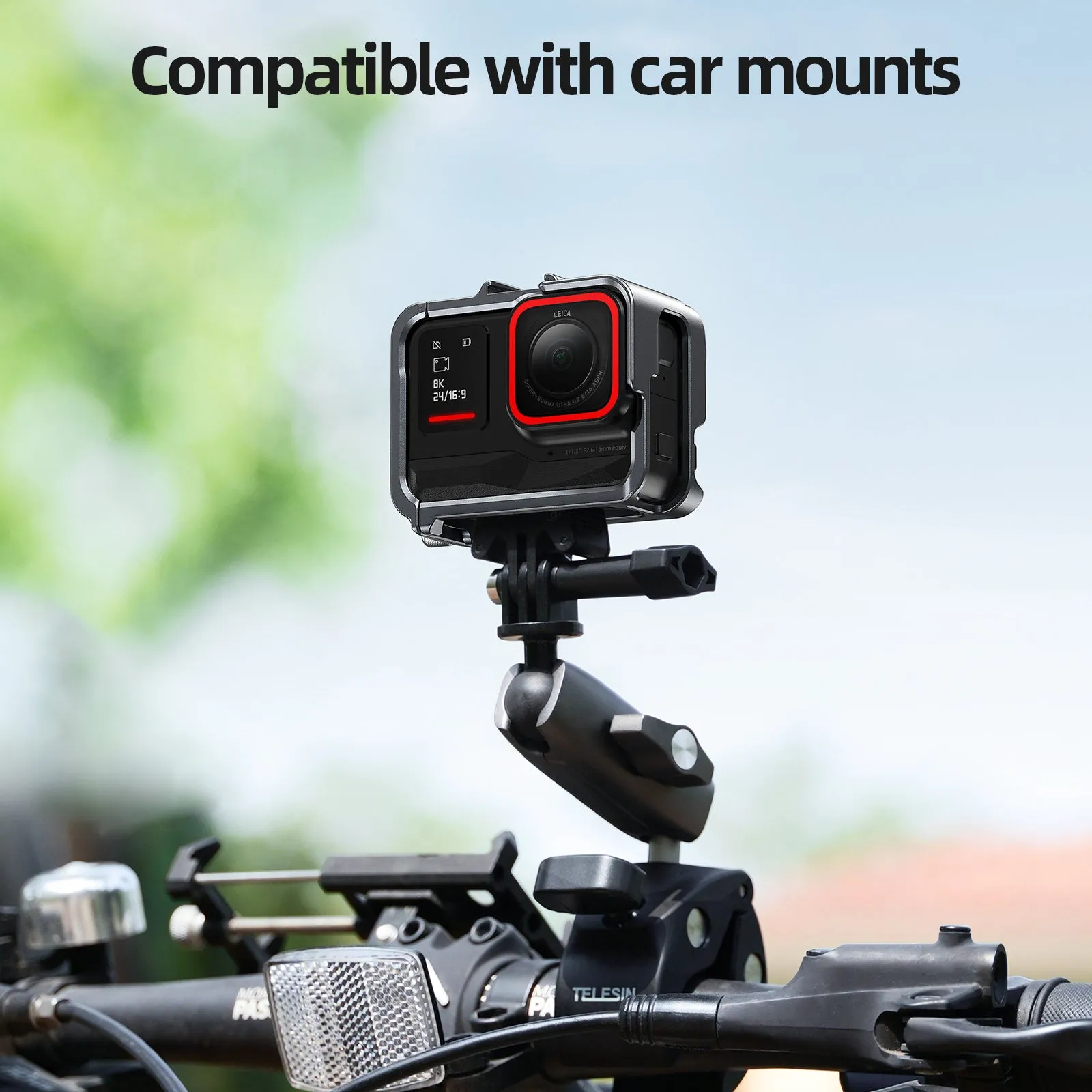 TELESIN Vertical Shooting Quick Release Metal Rabbit Cage for Insta360 ACE/ACE Pro