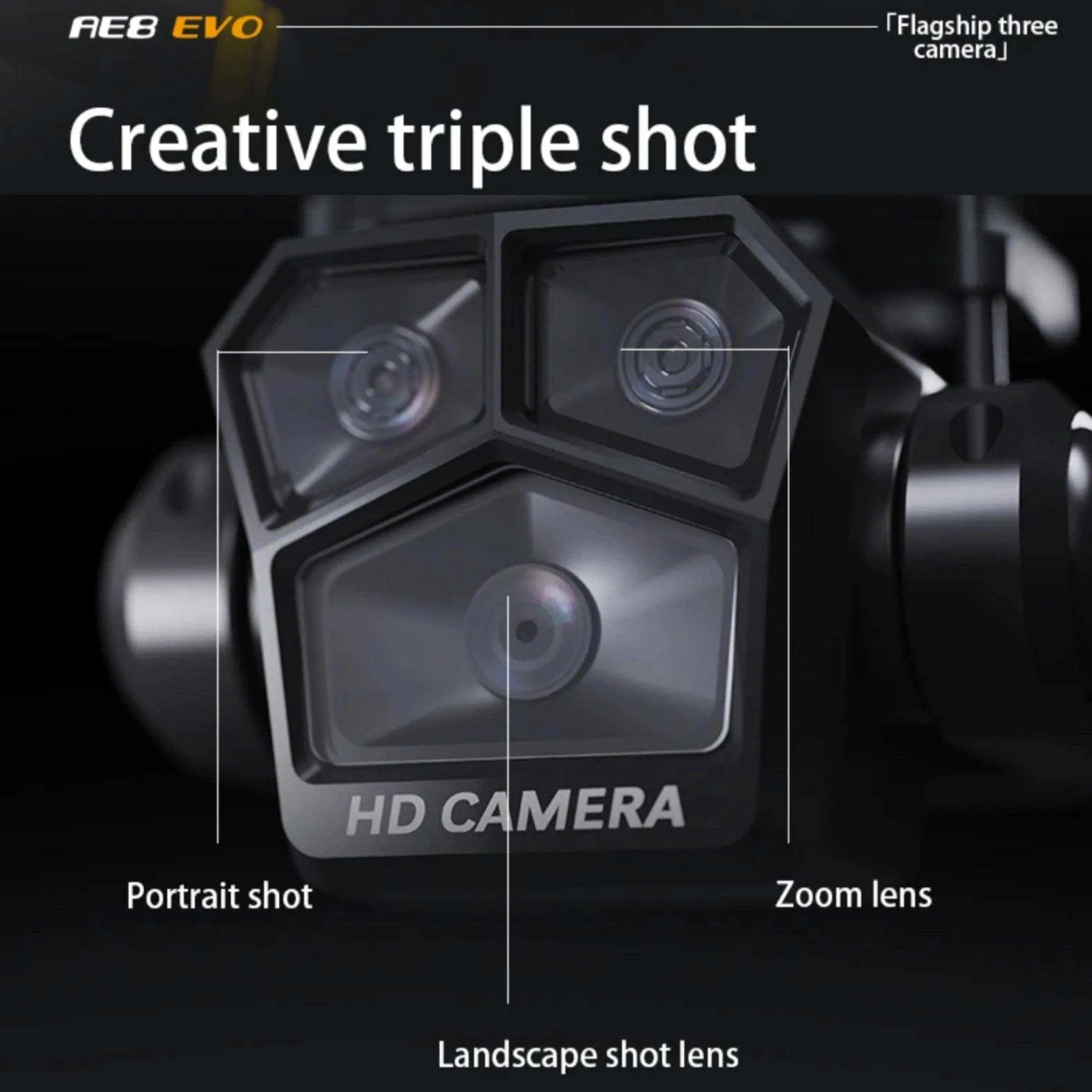 TUTT AE8 EVO 8K Professional GPS 5G Drone with Dual HD Camera 360 Optical Flow Laser Obstacle Avoidance 3-Axis Mechanical Gimbal & EIS Stabilization Intelligent Modes Brushless 2* Batteries 335gr