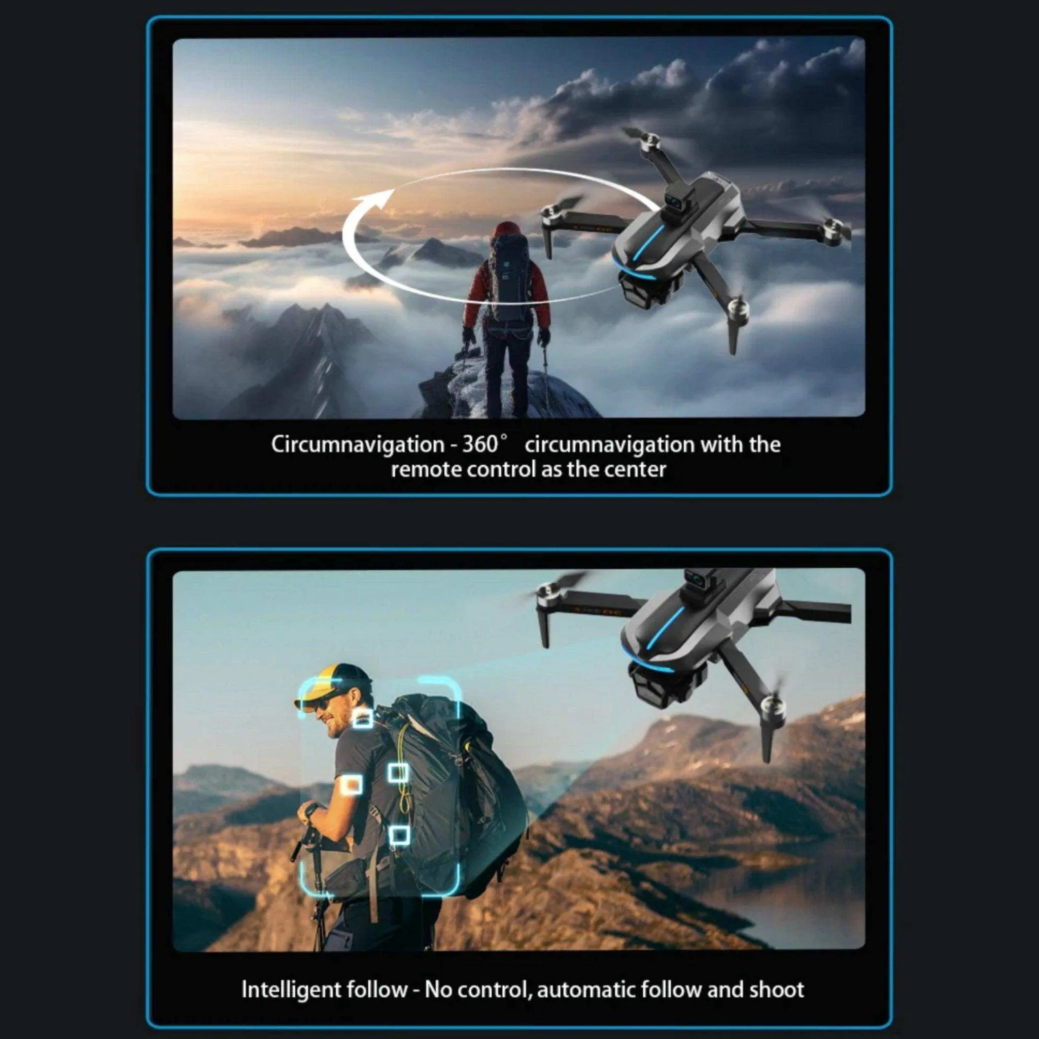 TUTT AE8 EVO 8K Professional GPS 5G Drone with Dual HD Camera 360 Optical Flow Laser Obstacle Avoidance 3-Axis Mechanical Gimbal & EIS Stabilization Intelligent Modes Brushless 2* Batteries 335gr