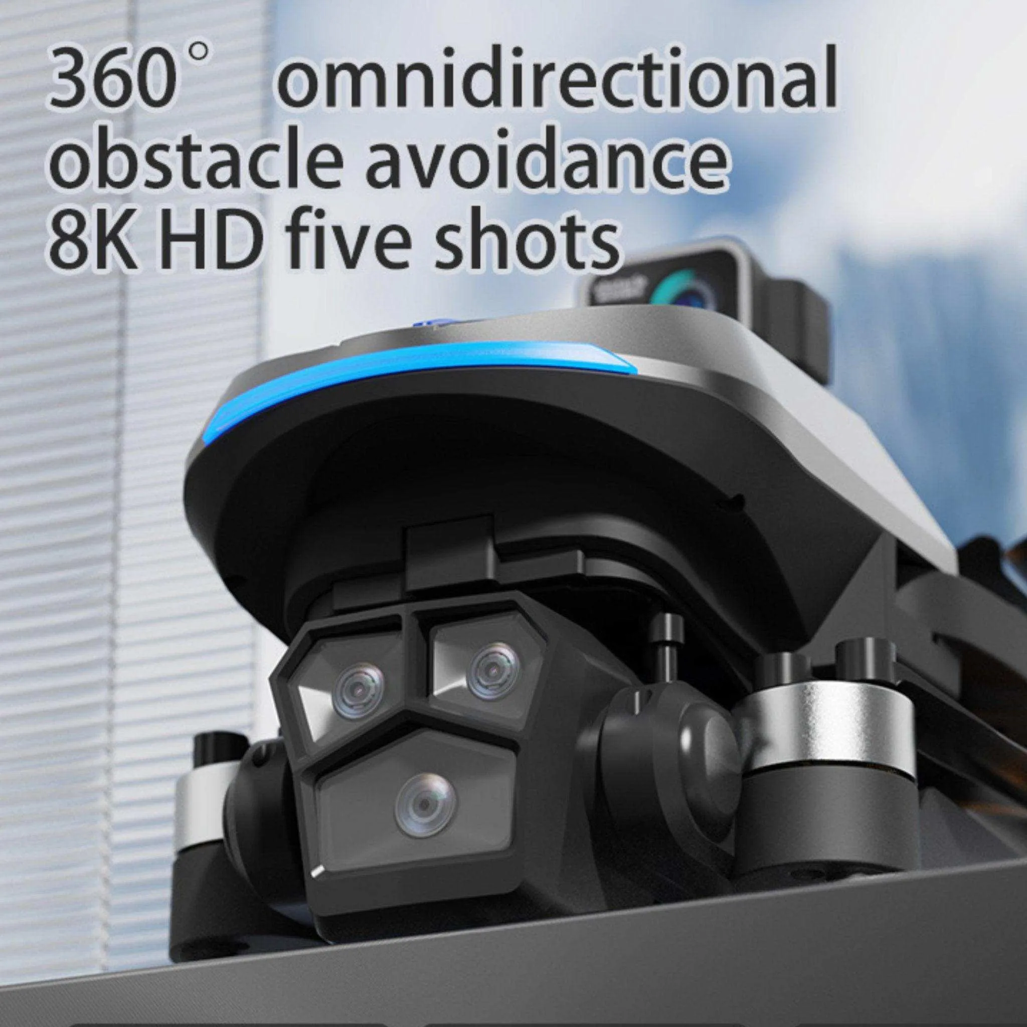 TUTT AE8 EVO 8K Professional GPS 5G Drone with Dual HD Camera 360 Optical Flow Laser Obstacle Avoidance 3-Axis Mechanical Gimbal & EIS Stabilization Intelligent Modes Brushless 2* Batteries 335gr