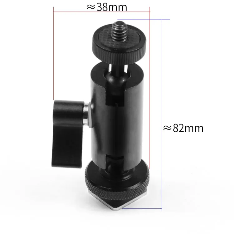 Type A Magic Arm Dual BallHead Cold Shoe 1/4 Inch Mount Adapter for GoPro Hero11 Black / HERO10 Black /9 Black /8 Black /7 /6 /5 /5 Session /4 Session /4 /3  /3 /2 /1, DJI Osmo Action and Other Action Cameras