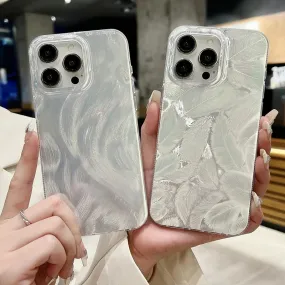 Uakiss Luxury Laser Silver Gradient Phone Case For iPhone 15 13 11 12 14 Pro Max 15 7 8 Plus XR X XS Camera Protective Shockproof Cover