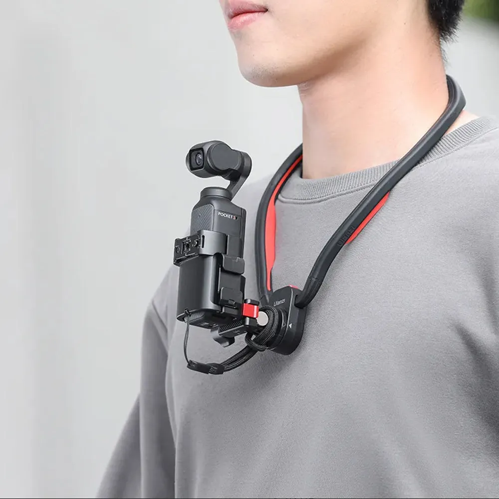 Ulanzi PK-06 DJI Osmo Pocket 3 Protective Expansion Adapter with Versatile Mounting Setup, Multi QR Quick Release Interface Mounts for Action Cameras