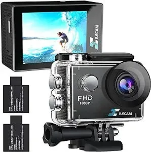 Waterproof Action Sport Camera with Screen with Underwater Case 1080P