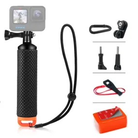 Waterproof Floating Hand Grip Handler & Handle Mount Accessories Kit | For GoPro Hero 11 10 9 8 7 6 5 4 3 3  2 1 Session (Orange)