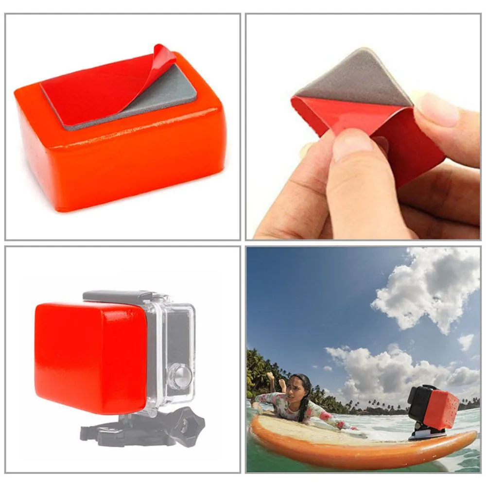 Waterproof Floating Hand Grip Handler & Handle Mount Accessories Kit | For GoPro Hero 11 10 9 8 7 6 5 4 3 3  2 1 Session (Orange)