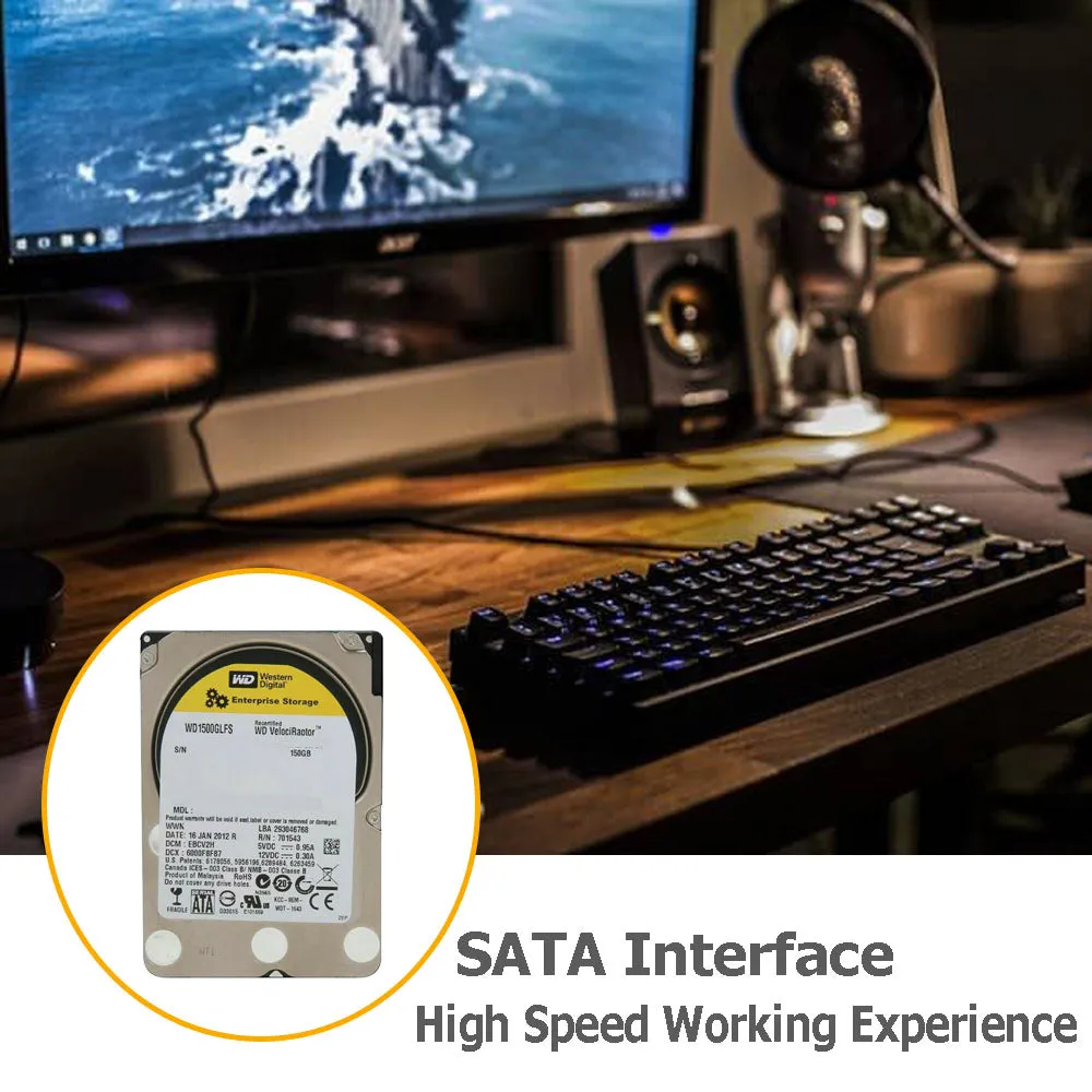 WD 3.5" (SATA) Velociraptor Internal HD 150GB 10Krpm 3Gbps 16MB WD1500GLFS