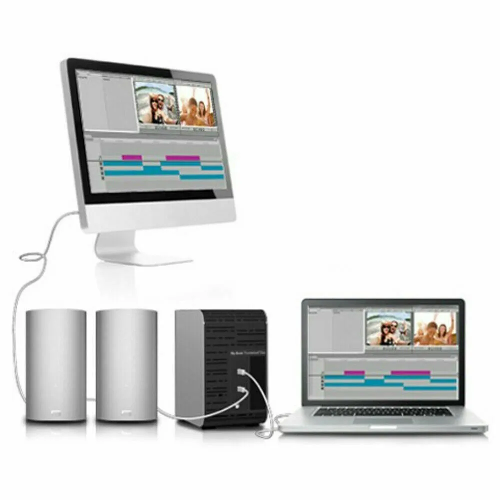 WD My Book 4TB RAID Thunderbolt Duo Dual-Drive External Hard Drive WDBUSK0040JSL
