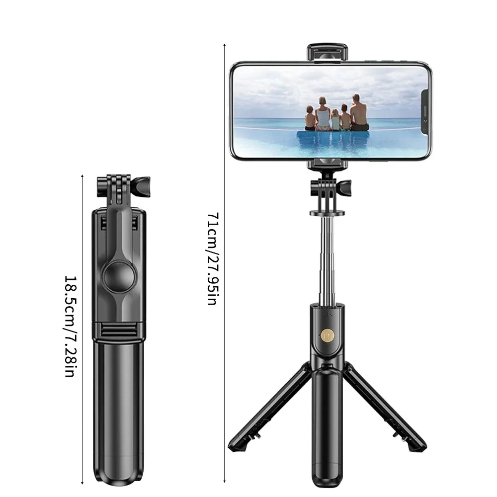 Wireless Selfie Stick Tripod with Light, Bluetooth Remote for iPhone, TikTok Live Streaming