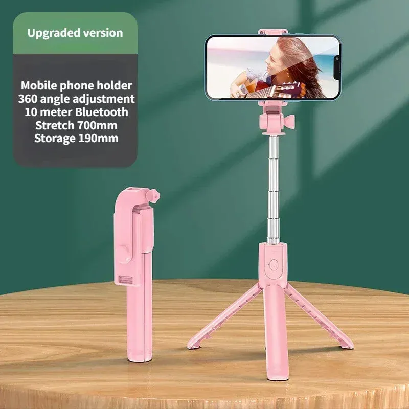 Wireless Selfie Stick Tripod with Light, Bluetooth Remote for iPhone, TikTok Live Streaming
