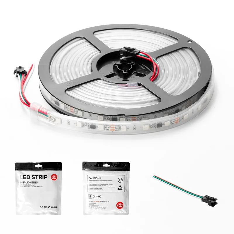 WS2811 RGB IC LED Strip Flexible Dream Color Addressable Chasing Effect 30/48/60/96/144LEDs/M DC 12V