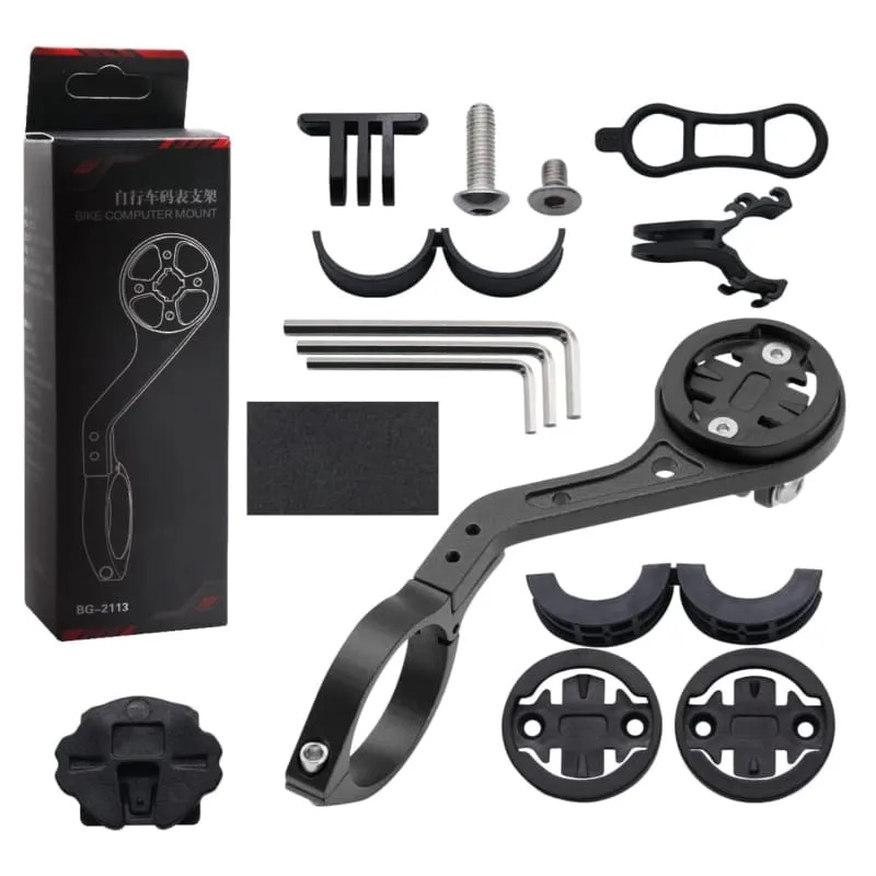 Xtreme Xccessories Bike Mount, Out Front Mount for Garmin, Handlebar Mount for Bryton, Cycling GPS Computer Edge Mount for Bikes Handlebar Holder